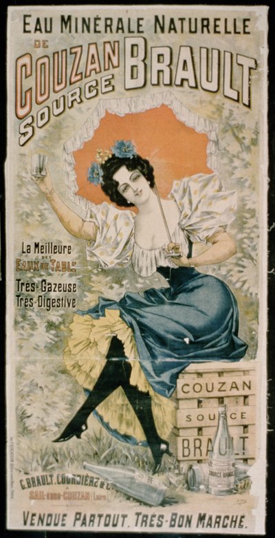 来自Couzan的海报广告Brault Natural Mineral Water 作者 French School