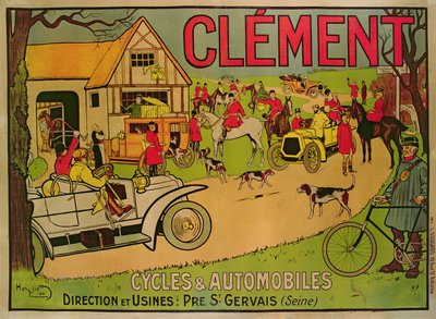 海报广告Cycles＆motorcars Clement，Pre Saint-Gervais，1906 作者 French School