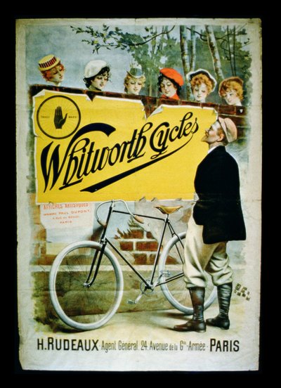 海报广告Whitworth Cycles，巴黎 作者 法语学校
