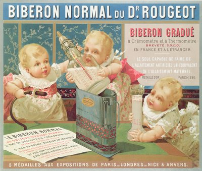 海报广告由1887年由Rougeot博士设计的毕业瓶子 作者 French School