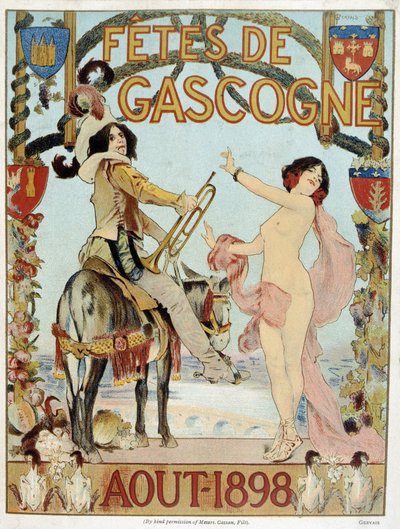 Poster for the Biscay holidays of August 1898 作者 法语学校