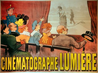 卢米埃尔兄弟的电影摄影海报。1895年的 "L