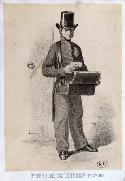 邮差，1865年 作者 法语学校