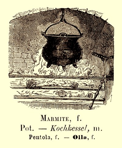 相册Vocabulaire，1880年的锅插图 作者 法语学校