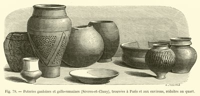 在巴黎及周边地区发现的高卢和高卢罗马陶器，Sevres-et-Cluny，减少到四分之一 作者 法语学校