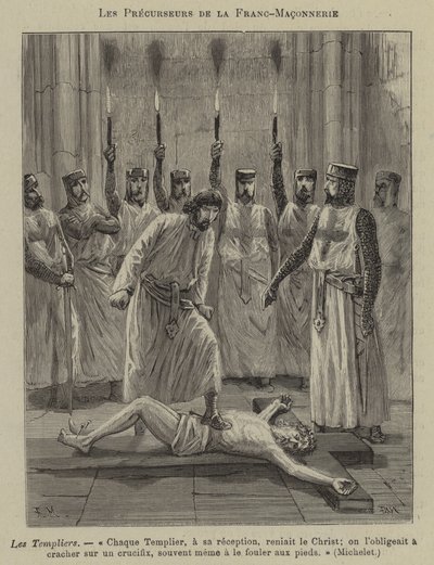 Precursors of Freemasonry: the Knights Templar (engraving) 作者 法语学校