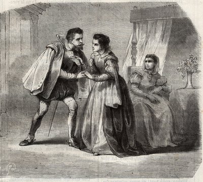 唐-卡洛斯亲王（1545-1568）与伊丽莎白女王（法国的伊丽莎白或伊莎贝尔-德-瓦卢斯）的伴娘Melles d