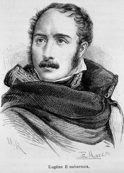 Eugene Rose de Beauharnais王子（1781-1824，Alexandre de Beauharnais和Josephine的儿子）--载于亨利-马丁的《法国历史》。 作者 法语学校