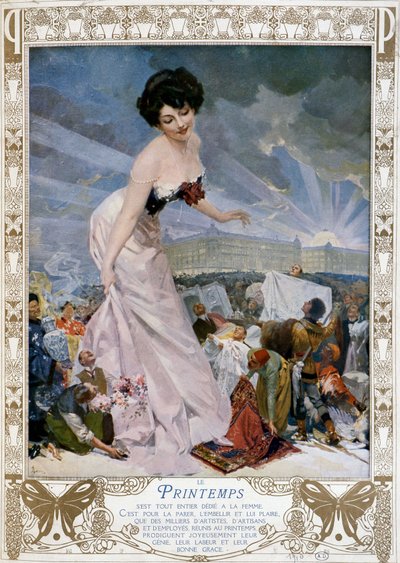 Printemps致力于为女性服务...- Le Printemps百货公司的广告。1910.¿ 作者 法语学校