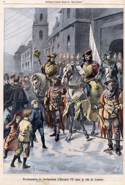 1月22日维多利亚女王去世之日，宣布英国国王爱德华七世（1841-1910）的未来 作者 法语学校