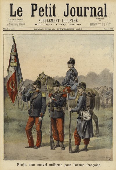 为法国军队提出的新制服，1897年 作者 法语学校