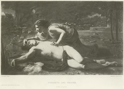 Pyramus和Thisbe（凹版） 作者 法语学校