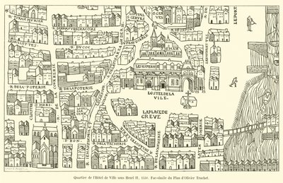 Henri II市政厅区，1550年，Plan d&39;Olivier Truchet 作者 法语学校