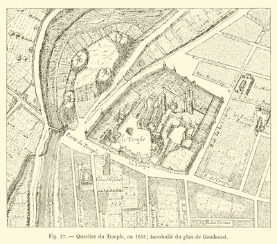 Quartier du Temple，1652年;与Gomboust的计划相似 作者 法语学校