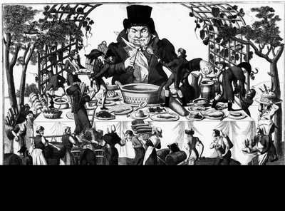 Rabelais：Gargantua 与它的大树冠，雕刻在铜上。 作者 法语学校