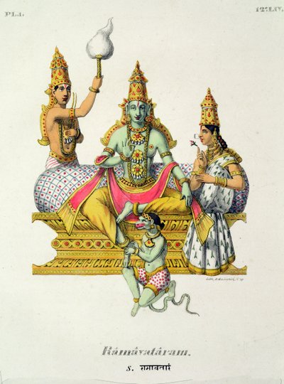 Rama，由du Bouisi雕刻 作者 法语学校