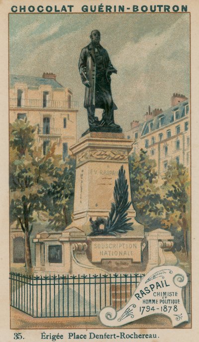 Raspail，化学家和政治家，1794-1878。 Erigee Place Denfert-Rochereau 作者 法语学校