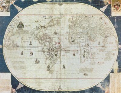 Rc C 2487世界地图，由Sebastien Cabot（c.1476-1557），1544设计 作者 French School