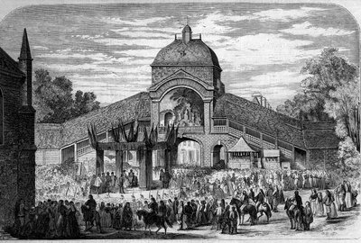 宗教仪式 - 1858年8月15日。在圣安妮-德奥雷（Sainte-Anne-d