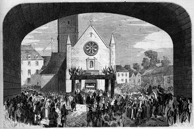 Religious architecture: view of the church of Saint Anne d