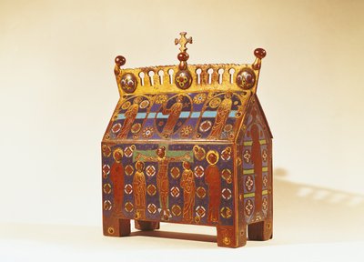 圣物箱，12至13世纪（金属和珐琅） 作者 法语学校