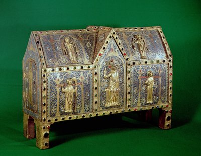 St Calminius，利摩日（铜和珐琅）的圣物箱 作者 法语学校