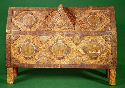 St Calminius，利摩日（铜和珐琅）的圣物箱 作者 法语学校