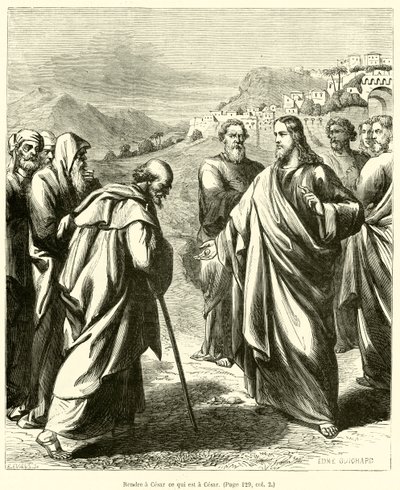 Rendre a Cesar ce qui est a Cesar (engraving) 作者 法语学校