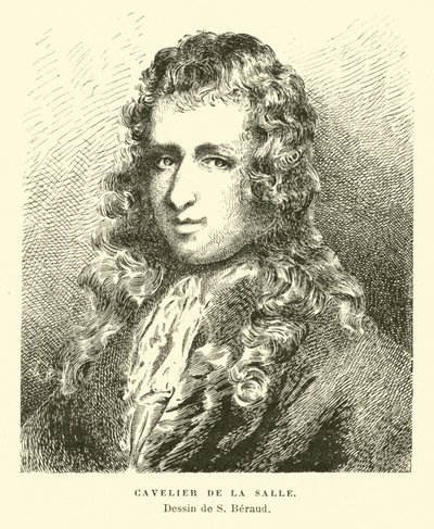 来自法国探险家La Salle的Rene-Robert Cavalier 作者 法语学校