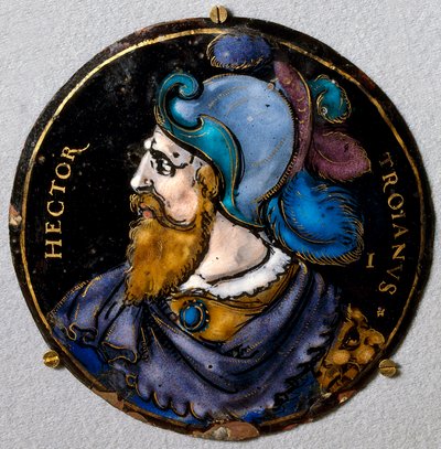 Representation of Hector, Trojan heros. Medallion in email from Limoges of the 16th century. Listen, National Renaissance Museum 作者 法语学校