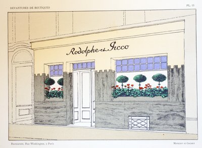 餐厅，板13，店面的插图由Louis-Pierre Sezille，巴黎，1927年 作者 法语学校