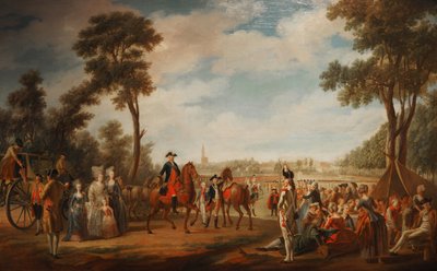 1779 年至 1781 年间在斯特拉斯堡举行的康德军团的歌舞表演和游行。 作者 法语学校