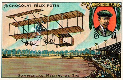 Roger Sommer flying at the Spa Aviation Meeting, Belgium 作者 法语学校