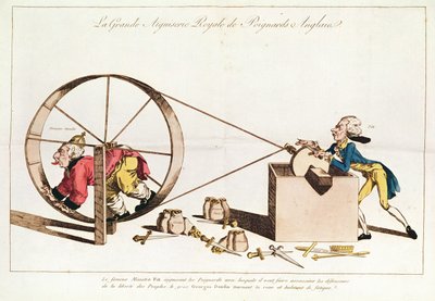 锐化英国匕首的皇家磨刀服务，1794年（手工彩色蚀刻） 作者 法语学校