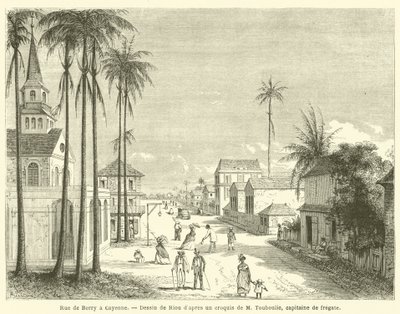 Rue de Berry a Cayenne (engraving) 作者 法语学校