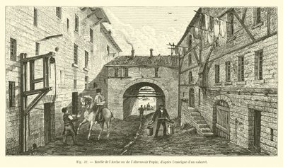 Arch or the Alvevoir Popin的小巷; dapres通知一个歌舞表演 作者 法语学校