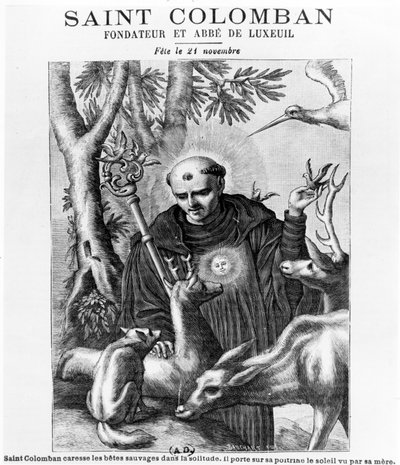 Saint Colombanus，由Bauchart制作 作者 法语学校