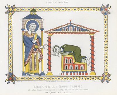 Saint Germain和Heldric在圣日耳曼修道院dAuxerre 作者 法语学校