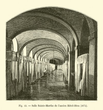 1875年，圣玛莎酒店的Dieu酒店大厅 作者 法语学校