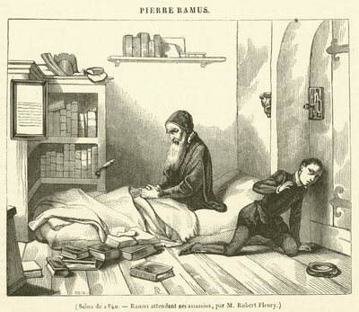 1840 年沙龙，拉穆斯在等待刺客（雕刻） 作者 法语学校