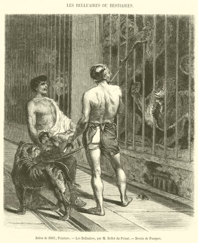 1861年沙龙，绘画，Belluaries（雕版）。 作者 法语学校