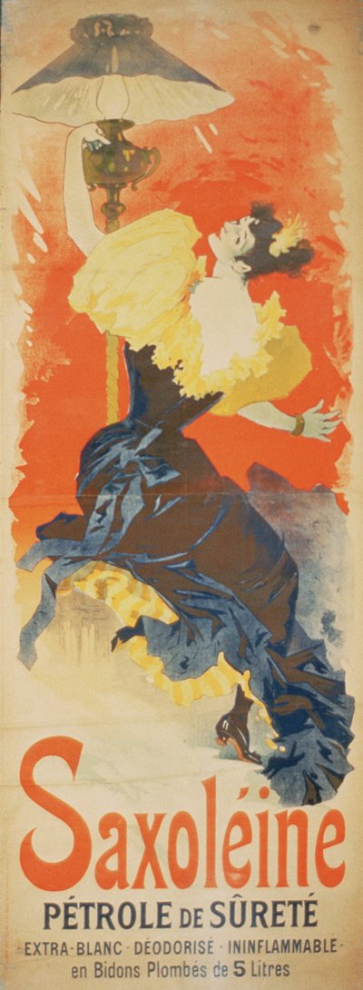 Saxoleine安全灯油，1890年代 作者 法语学校