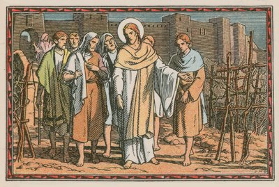 Scene from the life of Jesus (coloured engraving) 作者 法语学校