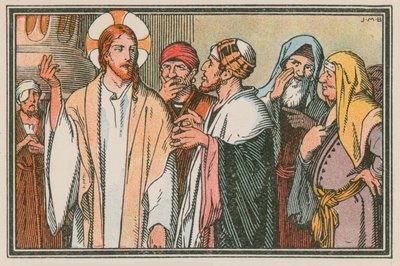 Scene from the life of Jesus (coloured engraving) 作者 法语学校