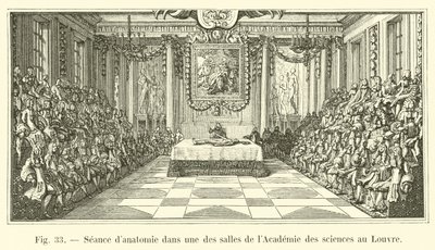 Seance danatomie在卢浮宫科学院的其中一间房间里 作者 法语学校