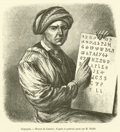 Sequoyah (雕刻) 作者 法语学校
