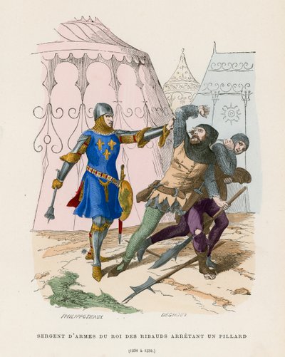 1290年至1330年，武器警长逮捕了一个掠夺者 作者 French School