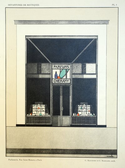 商店前面，板1，店面插图由Louis-Pierre Sezille，巴黎，1927年 作者 法语学校