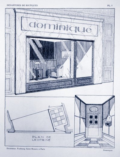店面，平面2，店面插图由Louis-Pierre Sezille，巴黎，1927年 作者 法语学校