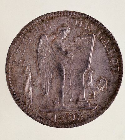银色的法国ECU（Scude），法兰西共和国（1793-1804）。 作者 法语学校